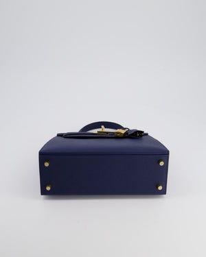 *HOLY GRAIL* Hermès Kelly 25cm Replica Jewelry
 Bag Bleu Navy Epsom Leather with Gold Hardware