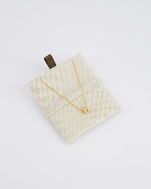 Hermès Mini Pop H Pendant in Marron Glacé with Gold Plated Hardware RPP £395