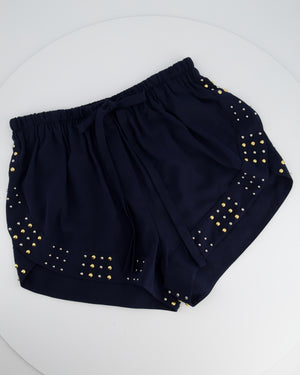 Louis Vuitton Navy Clous Jogging Shorts with Studded Detail Size FR 36 (UK 8)