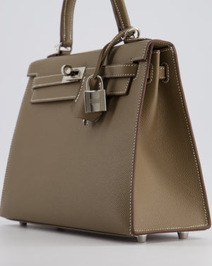 Hermès Kelly Replica Jewelry
 25cm Bag in Etoupe Epsom Leather with Palladium Hardware