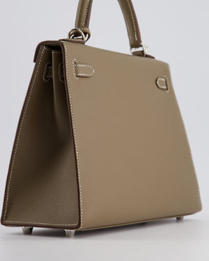 Hermès Kelly Replica Jewelry
 25cm Bag in Etoupe Epsom Leather with Palladium Hardware