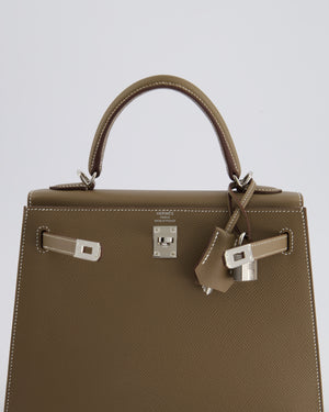 Hermès Kelly Replica Jewelry
 25cm Bag in Etoupe Epsom Leather with Palladium Hardware