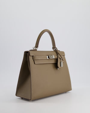 Hermès Kelly Replica Jewelry
 25cm Bag in Etoupe Epsom Leather with Palladium Hardware