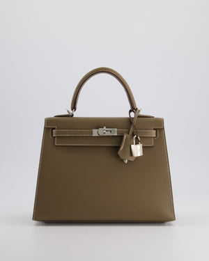 Hermès Kelly Replica Jewelry
 25cm Bag in Etoupe Epsom Leather with Palladium Hardware