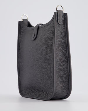 Hermès Mini Evelyne Bag in Ardoise Clemence Leather with Palladium Hardware