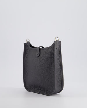 Hermès Mini Evelyne Bag in Ardoise Clemence Leather with Palladium Hardware