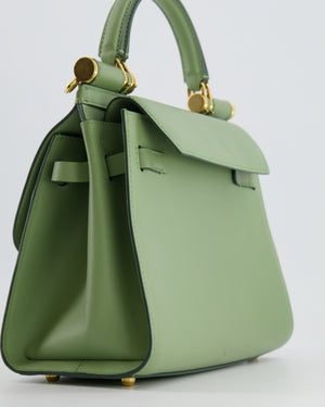 Dolce 
Gabbana Pistachio Green Sicily 58 Top Handle Bag With Gold Hardware RRP £1,600