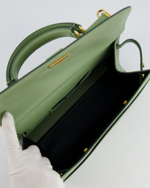 Dolce 
Gabbana Pistachio Green Sicily 58 Top Handle Bag With Gold Hardware RRP £1,600