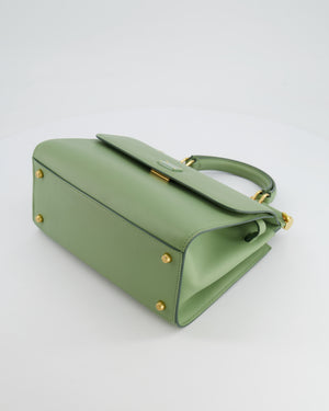 Dolce 
Gabbana Pistachio Green Sicily 58 Top Handle Bag With Gold Hardware RRP £1,600