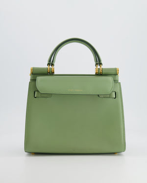 Dolce 
Gabbana Pistachio Green Sicily 58 Top Handle Bag With Gold Hardware RRP £1,600