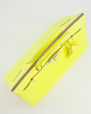 *RARE* Hermès Birkin 30cm Bag Replica Jewelry
 in Jaune Citron Crocodile Niloticus with Palladium Hardware