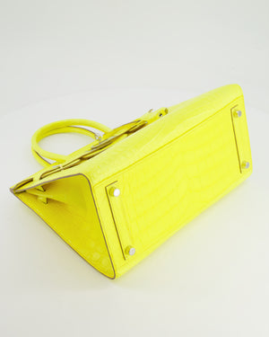 *RARE* Hermès Birkin 30cm Bag Replica Jewelry
 in Jaune Citron Crocodile Niloticus with Palladium Hardware