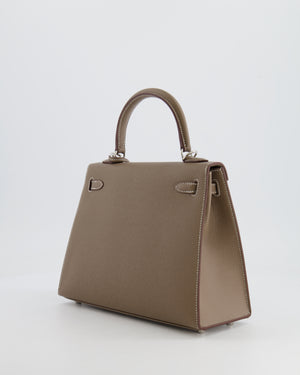 Hermès Kelly Replica Jewelry
 25cm Bag in Etoupe Epsom Leather with Palladium Hardware