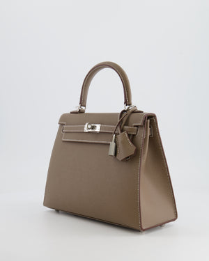 Hermès Kelly Replica Jewelry
 25cm Bag in Etoupe Epsom Leather with Palladium Hardware