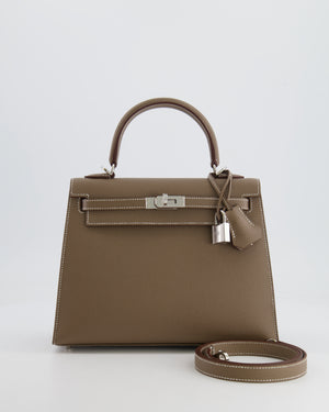 Hermès Kelly Replica Jewelry
 25cm Bag in Etoupe Epsom Leather with Palladium Hardware