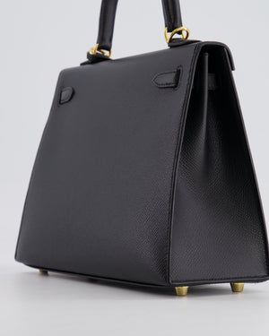 Hermès Kelly Replica Jewelry
 25cm Bag in Black Epsom Leather with Gold Hardware