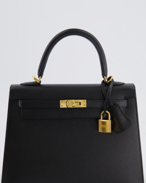 Hermès Kelly Replica Jewelry
 25cm Bag in Black Epsom Leather with Gold Hardware