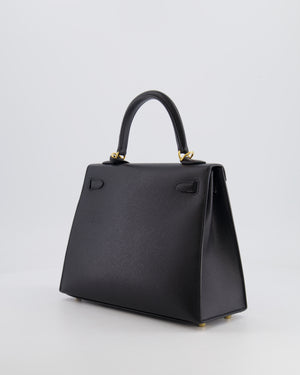 Hermès Kelly Replica Jewelry
 25cm Bag in Black Epsom Leather with Gold Hardware