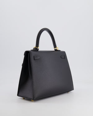 Hermès Kelly Replica Jewelry
 25cm Bag in Black Epsom Leather with Gold Hardware