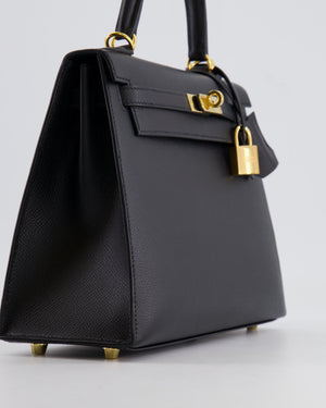 Hermès Kelly Replica Jewelry
 25cm Bag in Black Epsom Leather with Gold Hardware