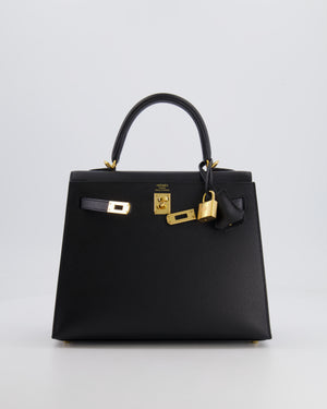 Hermès Kelly Replica Jewelry
 25cm Bag in Black Epsom Leather with Gold Hardware