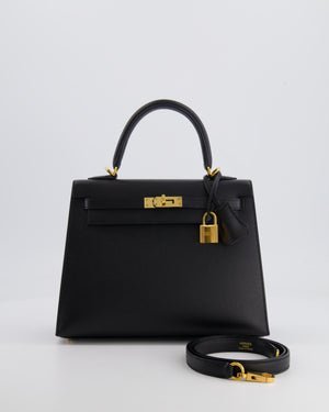 Hermès Kelly Replica Jewelry
 25cm Bag in Black Epsom Leather with Gold Hardware