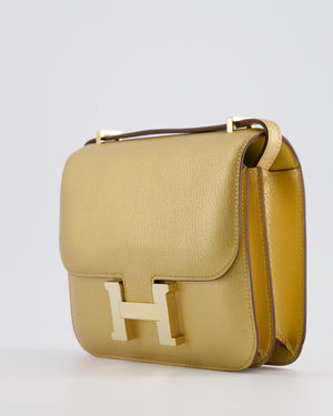 *LIMITED EDITION* Hermès Constance 18 III Miroir Doré Bag in Chevre Chamkila Leather with Permabrass Hardware