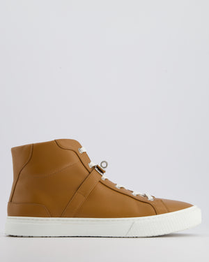 Hermès High Top Day Sneaker in Gold with Palladium Hardware Size EU 41