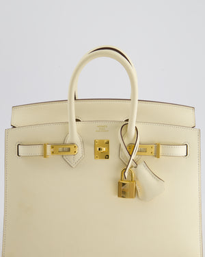 Hermès Birkin 25cm Replica Jewelry
 Bag in Nata Epsom Leather with Gold Hardware