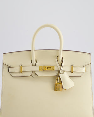 Hermès Birkin 25cm Replica Jewelry
 Bag in Nata Epsom Leather with Gold Hardware