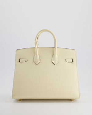 Hermès Birkin 25cm Replica Jewelry
 Bag in Nata Epsom Leather with Gold Hardware