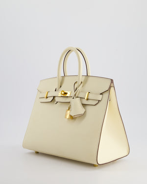 Hermès Birkin 25cm Replica Jewelry
 Bag in Nata Epsom Leather with Gold Hardware