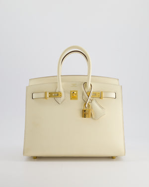 Hermès Birkin 25cm Replica Jewelry
 Bag in Nata Epsom Leather with Gold Hardware