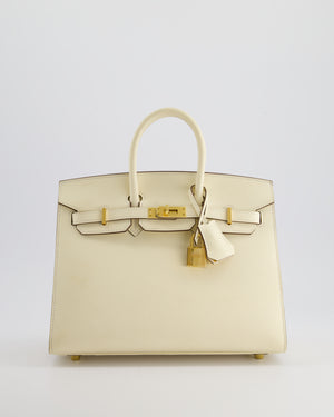 Hermès Birkin 25cm Replica Jewelry
 Bag in Nata Epsom Leather with Gold Hardware