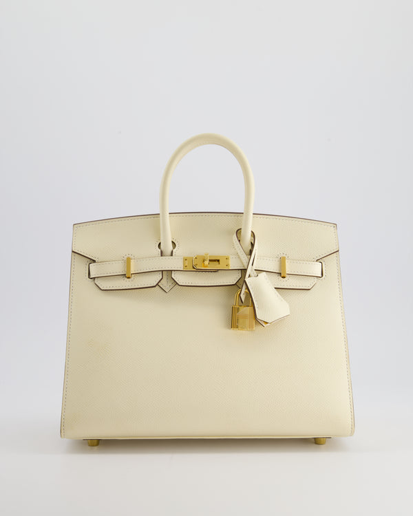 Hermès Birkin 25cm Replica Jewelry
 Bag in Nata Epsom Leather with Gold Hardware