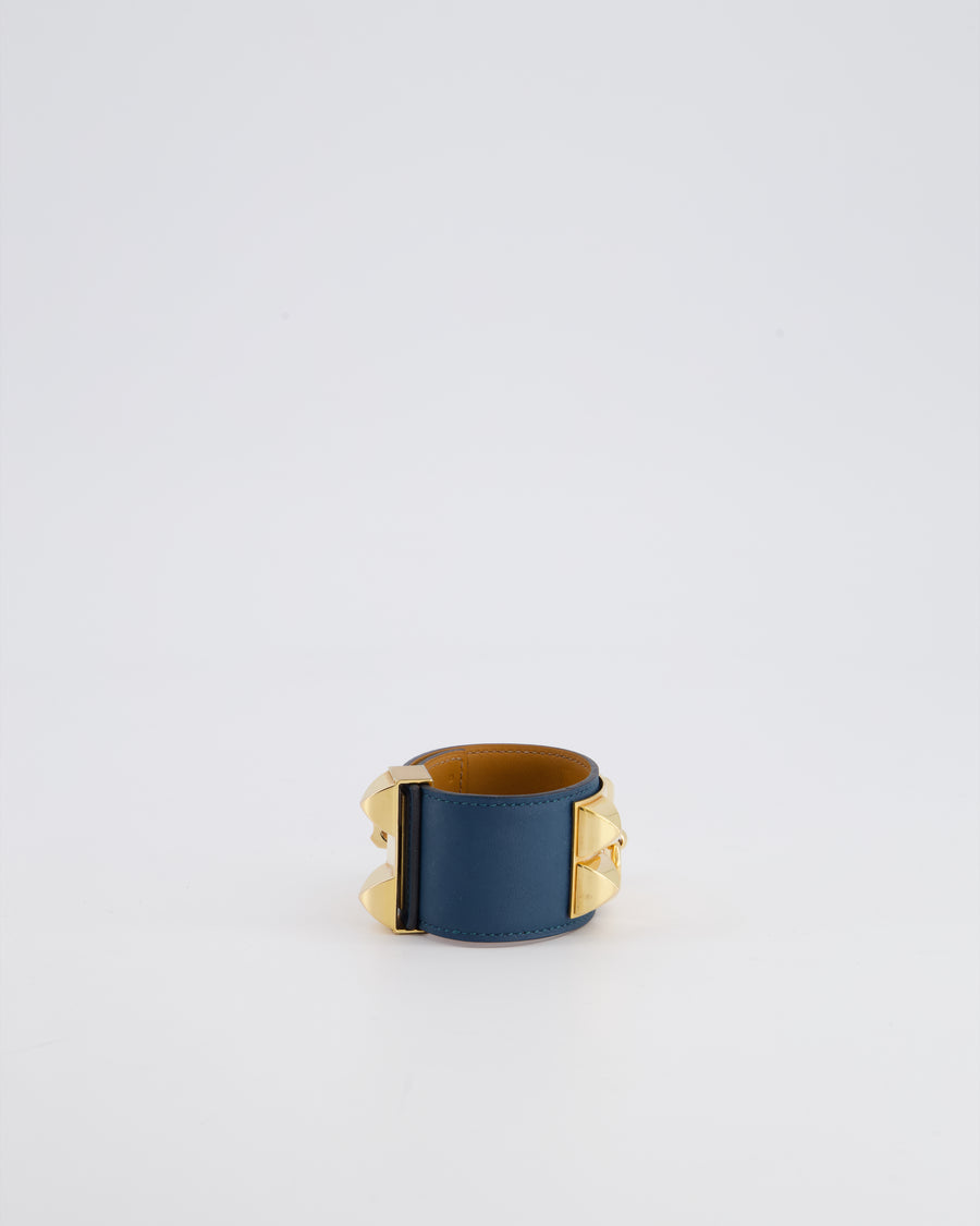 Hermes Bleu Colvert Collier de Chien Bracelet RRP £1150