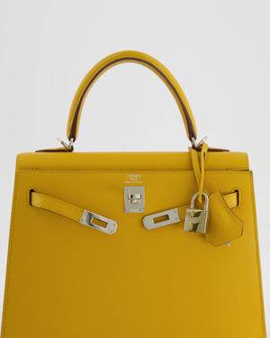 Hermès Kelly Replica Jewelry
 25cm Bag in Jaune Ambre Epsom Leather with Palladium Hardware