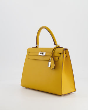 Hermès Kelly Replica Jewelry
 25cm Bag in Jaune Ambre Epsom Leather with Palladium Hardware