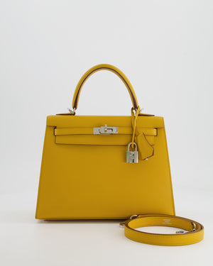 Hermès Kelly Replica Jewelry
 25cm Bag in Jaune Ambre Epsom Leather with Palladium Hardware