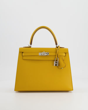 Hermès Kelly Replica Jewelry
 25cm Bag in Jaune Ambre Epsom Leather with Palladium Hardware