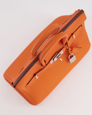 Hermès Birkin 25cm in Orange Minium Togo Leather with Palladium Hardware