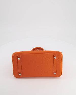 Hermès Birkin 25cm in Orange Minium Togo Leather with Palladium Hardware