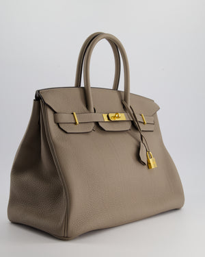 Hermès Birkin 35cm Bag in Gris Asphalt Togo Leather with Gold Hardware