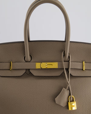 Hermès Birkin 35cm Bag in Gris Asphalt Togo Leather with Gold Hardware