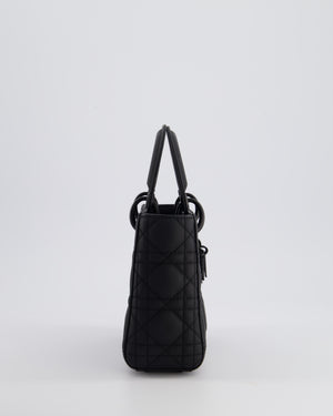 Christian Dior Mini Cannage Ultramatte Black Lady Dior Bag with Black Hardware RRP - £4200