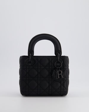 Christian Dior Mini Cannage Ultramatte Black Lady Dior Bag with Black Hardware RRP - £4200