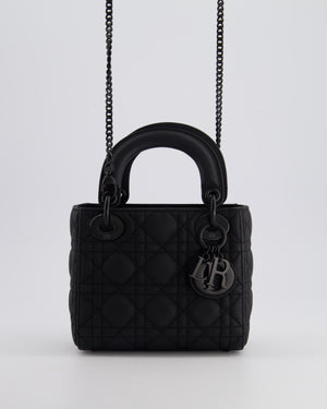 Christian Dior Mini Cannage Ultramatte Black Lady Dior Bag with Black Hardware RRP - £4200