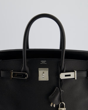 *RARE* Hermès Birkin Bag 30cm Retourne in Black Epsom Leather with Palladium Hardware