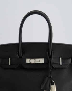 *RARE* Hermès Birkin Bag 30cm Retourne in Black Epsom Leather with Palladium Hardware