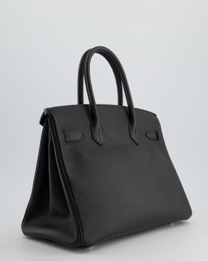 *RARE* Hermès Birkin Bag 30cm Retourne in Black Epsom Leather with Palladium Hardware